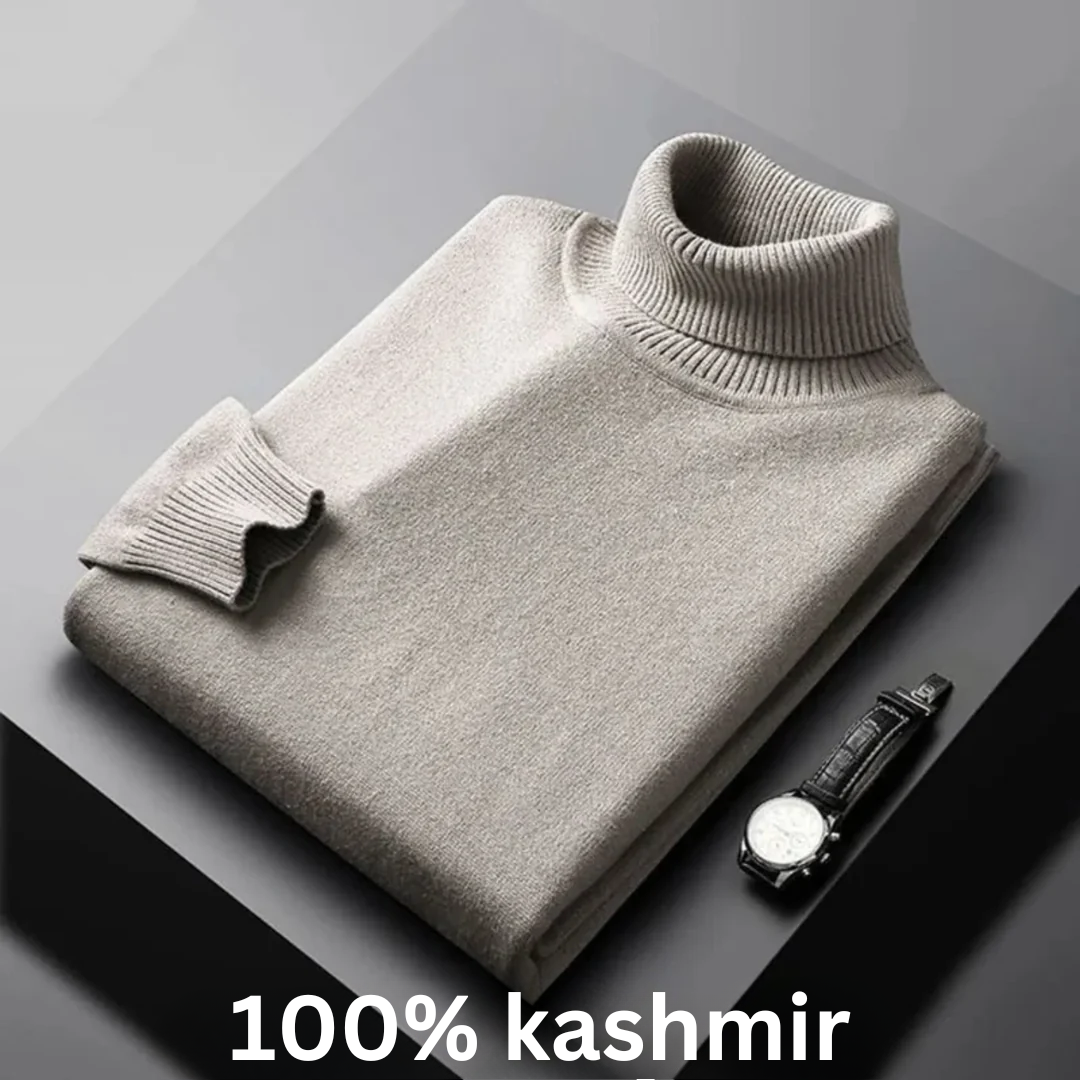 Pull en Cachemire à Col Roulé – Détails Torsadés & Douceur de Luxe