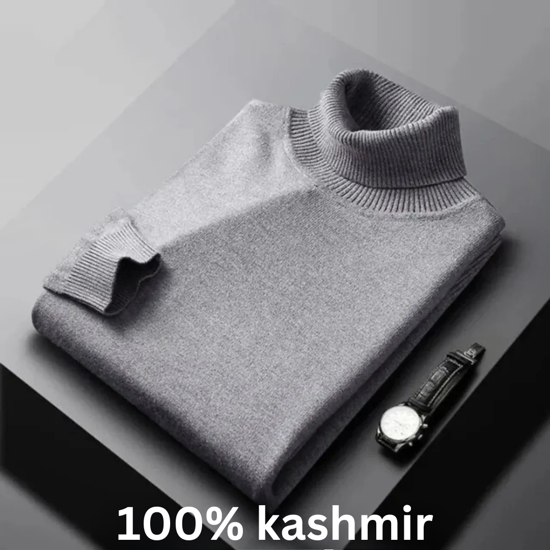 Pull en Cachemire à Col Roulé – Détails Torsadés & Douceur de Luxe