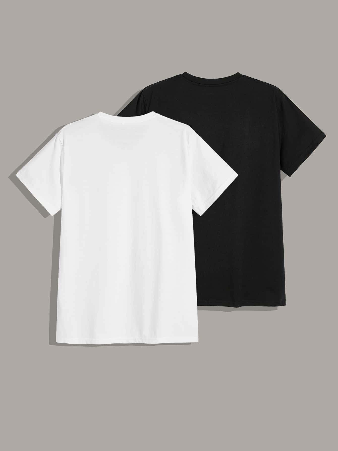 T-shirt Homme Uni à Col Rond et Manches Courtes