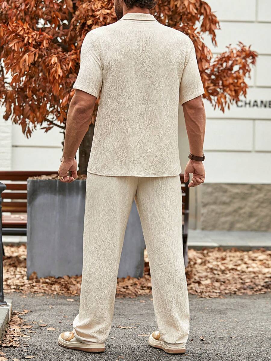 Set Décontracté Homme – T-shirt & Pantalon Uni