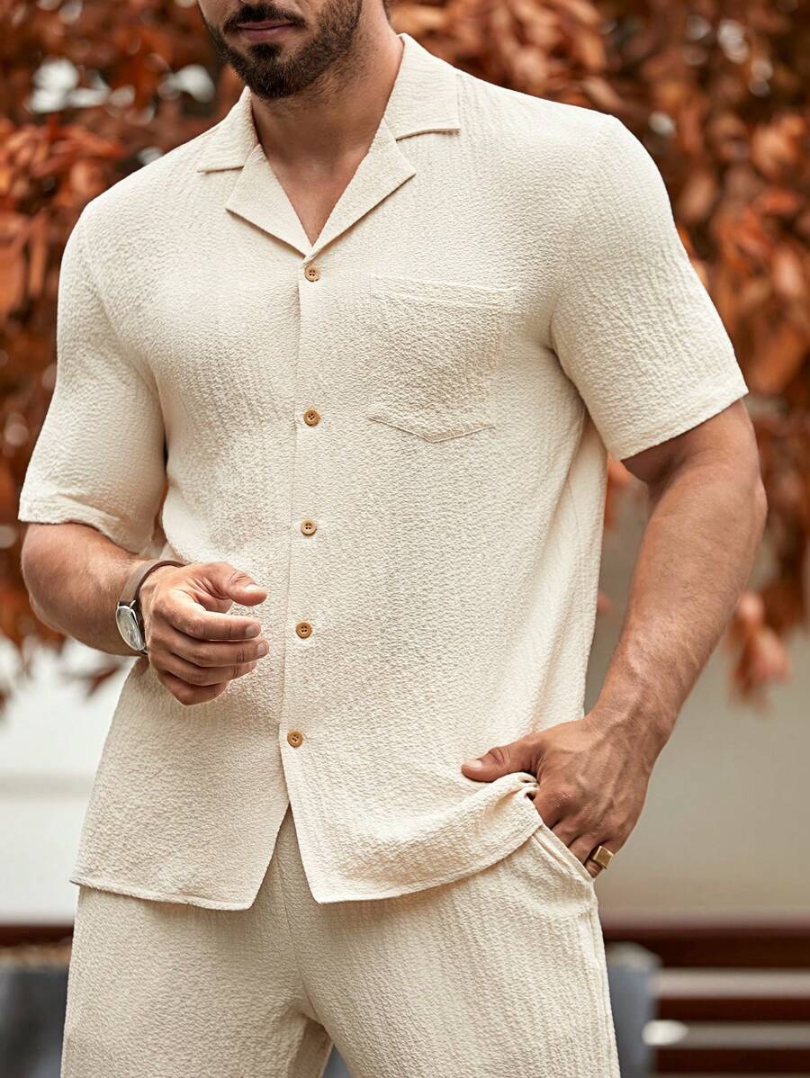 Set Décontracté Homme – T-shirt & Pantalon Uni