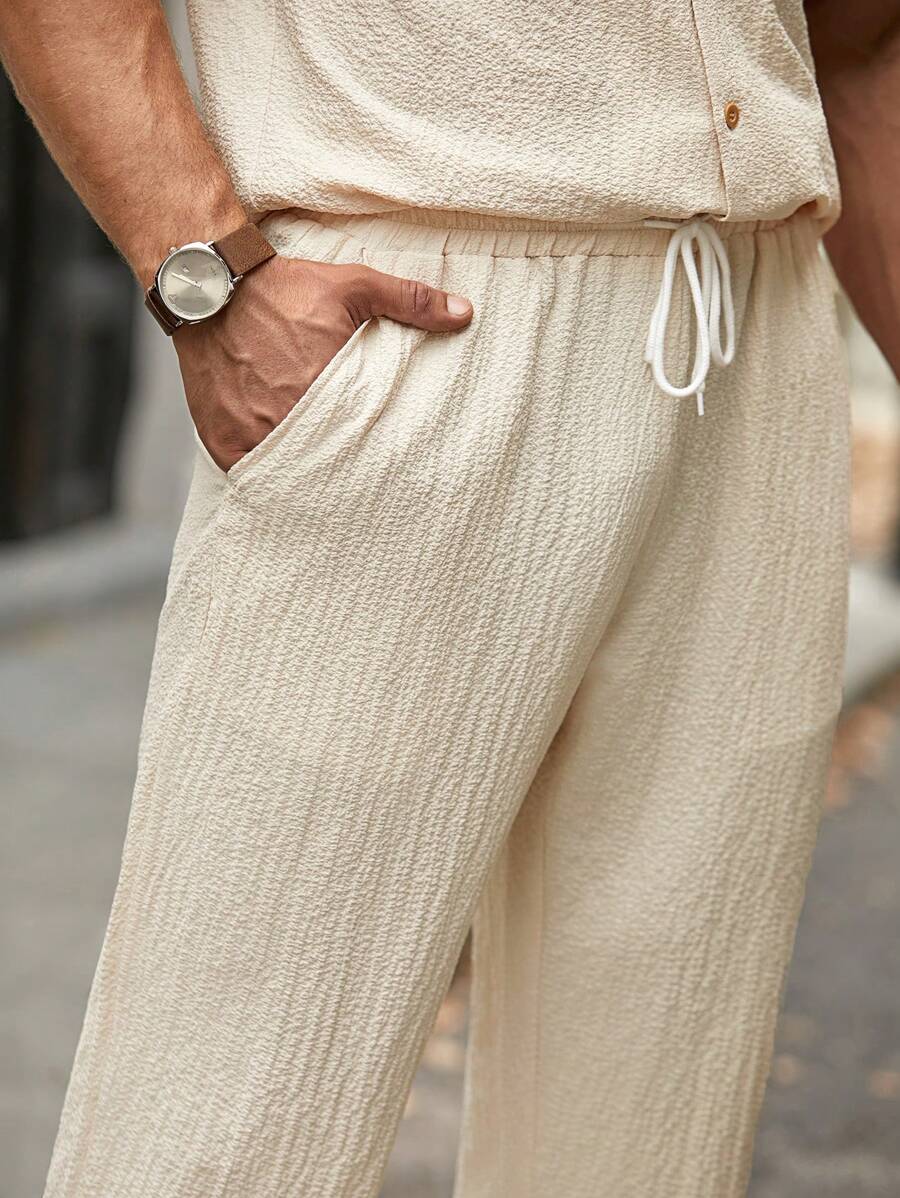 Set Décontracté Homme – T-shirt & Pantalon Uni