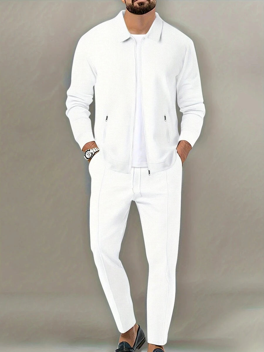 Costume Homme décontracté Uni 2 Pièces
