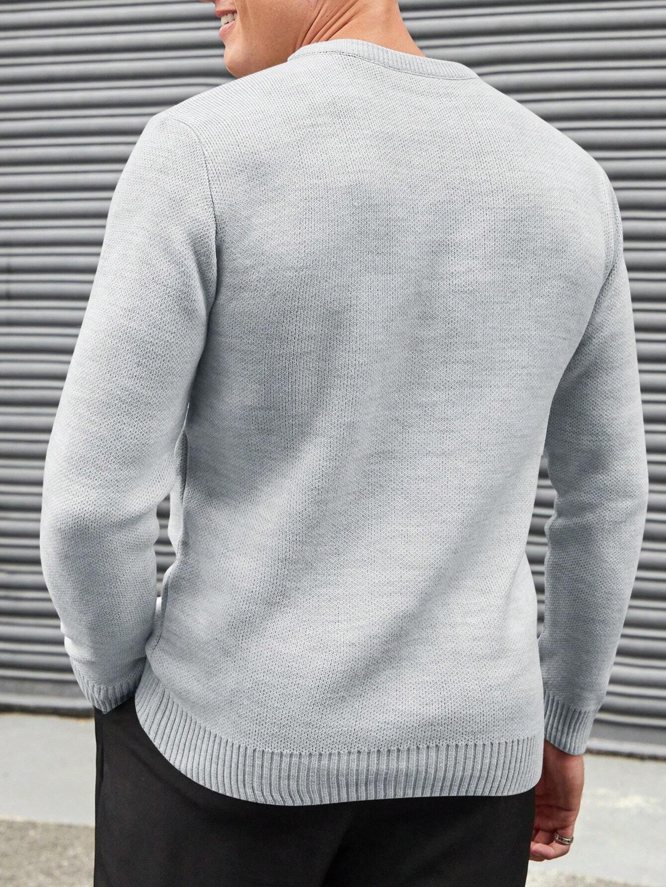 1. Pull Homme à Col Rond – Basique Doux pour Mi-Saison
