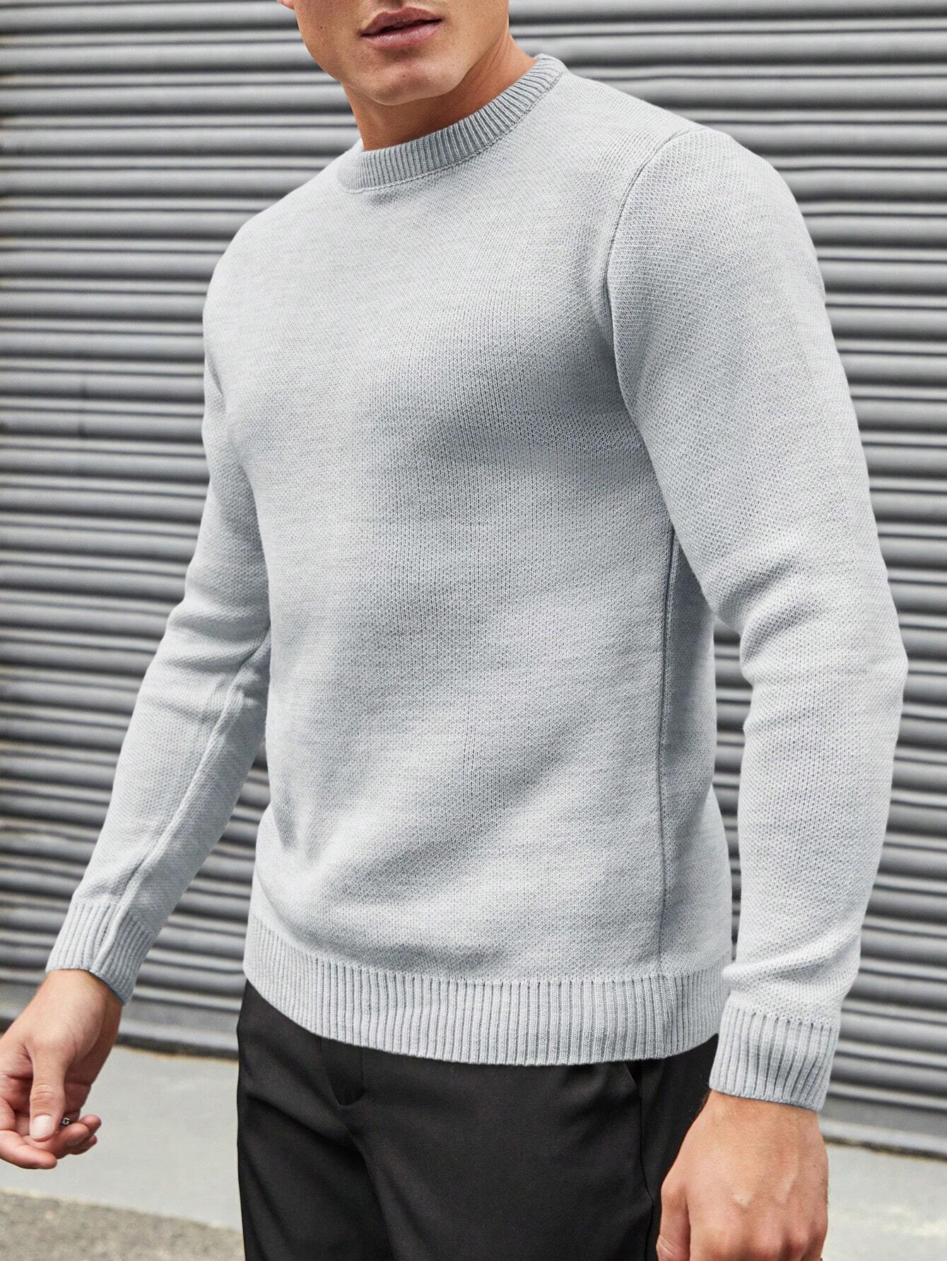 1. Pull Homme à Col Rond – Basique Doux pour Mi-Saison