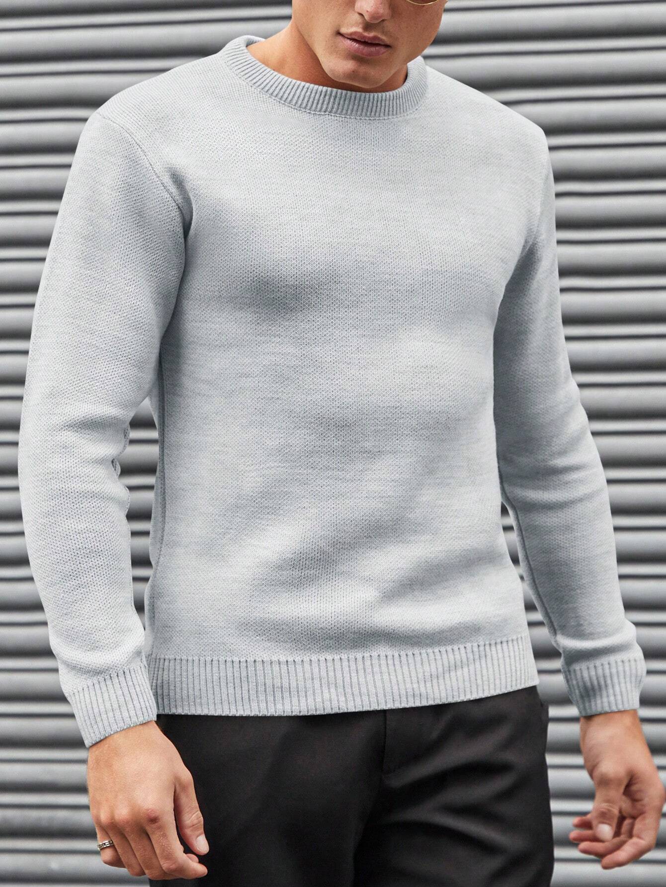 1. Pull Homme à Col Rond – Basique Doux pour Mi-Saison