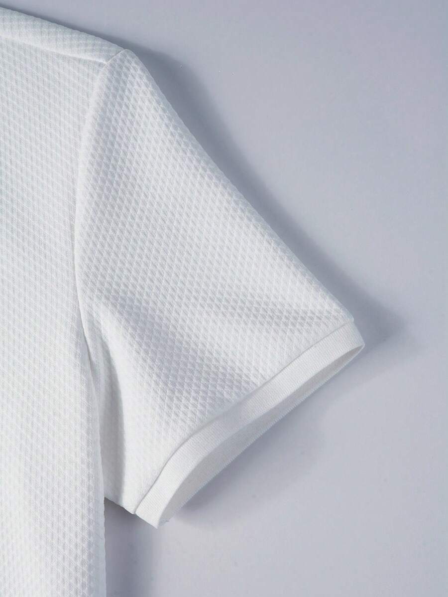 Polo Homme Uni à Revers, Style Casual