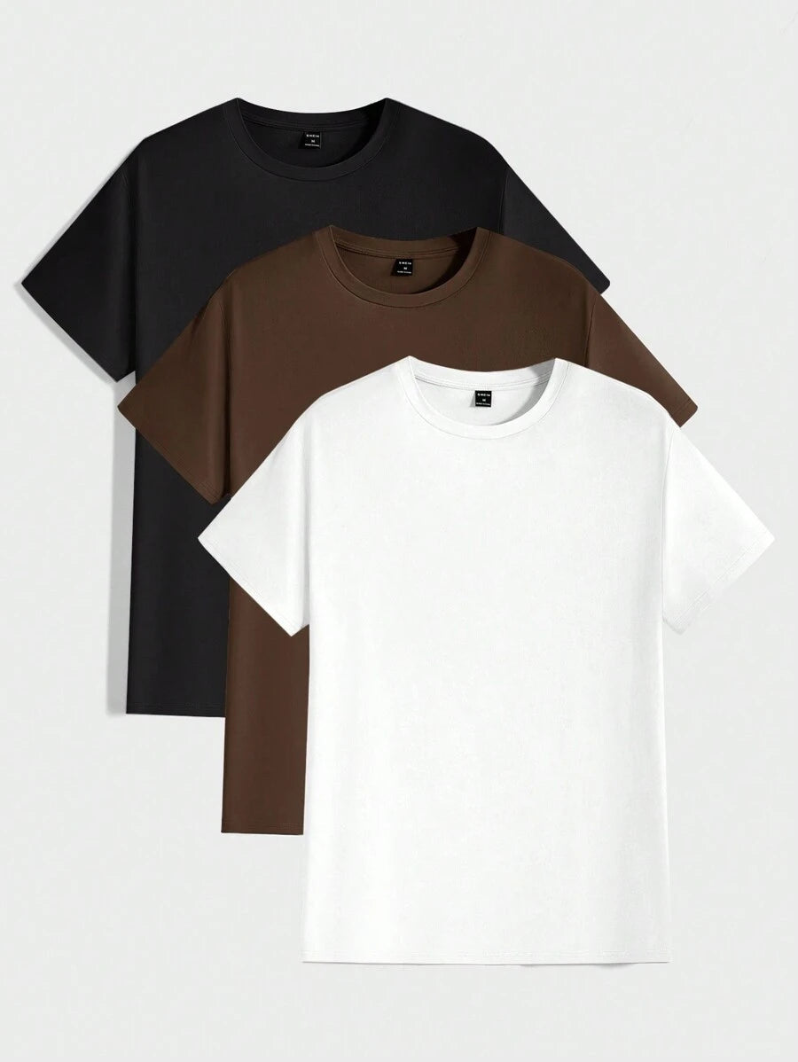 T-shirt Tricoté Homme à Manches Courtes décontractées