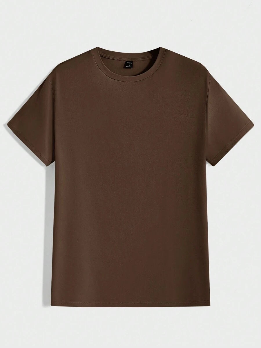 T-shirt Tricoté Homme à Manches Courtes décontractées