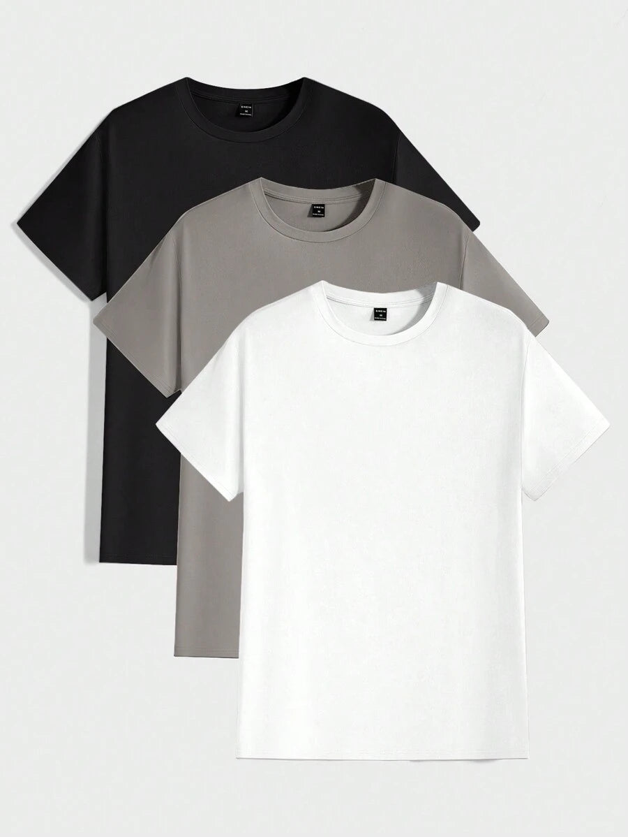 T-shirt Tricoté Homme à Manches Courtes décontractées