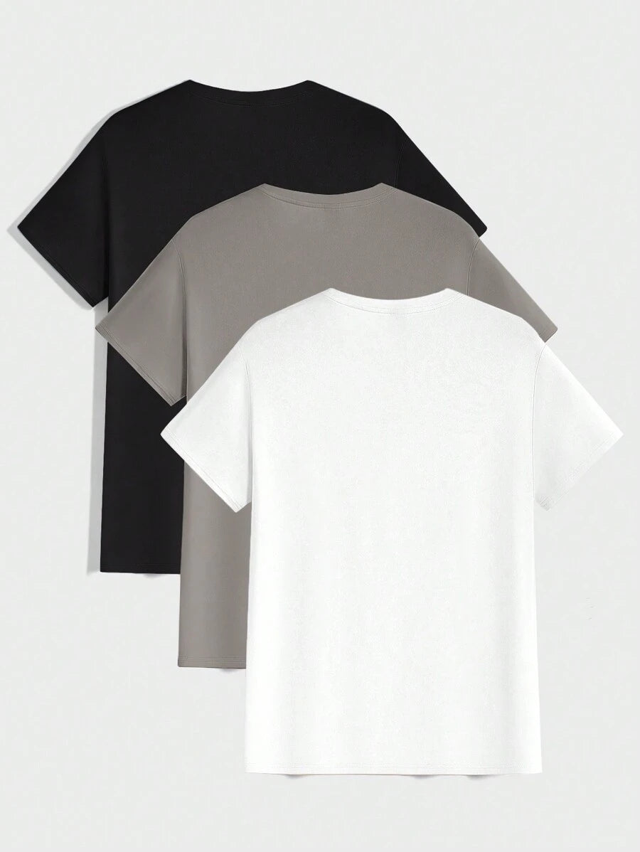 T-shirt Tricoté Homme à Manches Courtes décontractées