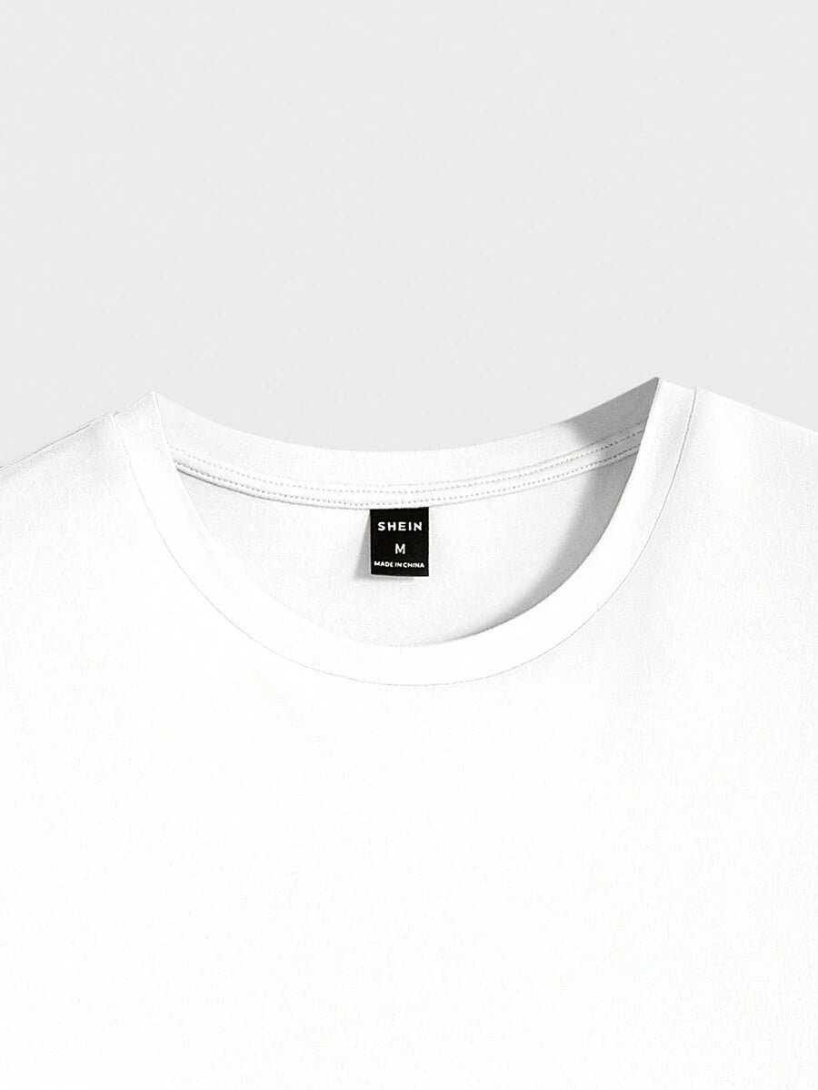T-shirt Tricoté Homme à Manches Courtes décontractées