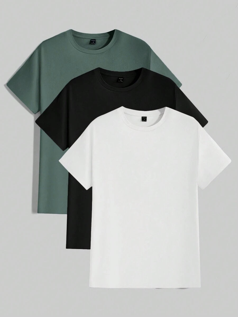 T-shirt Tricoté Homme à Manches Courtes décontractées