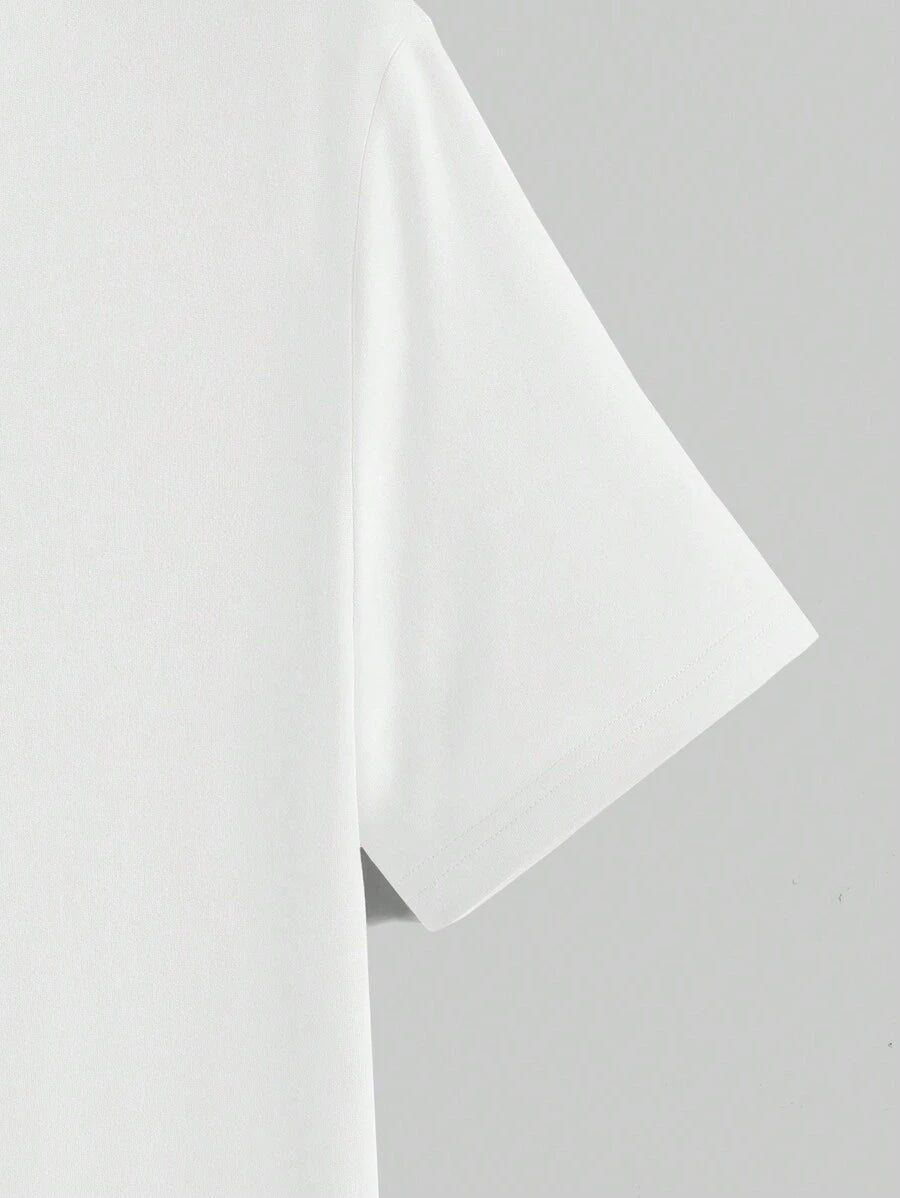 T-shirt Tricoté Homme à Manches Courtes décontractées