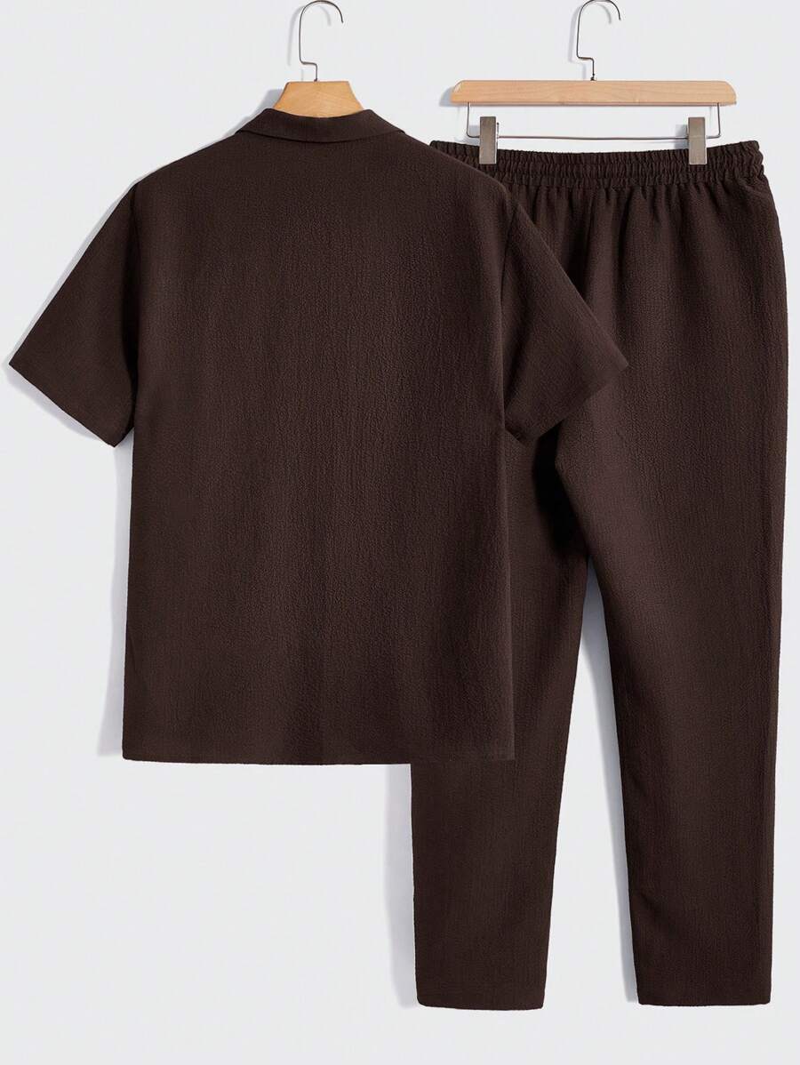 Set Décontracté Homme – T-shirt & Pantalon Uni
