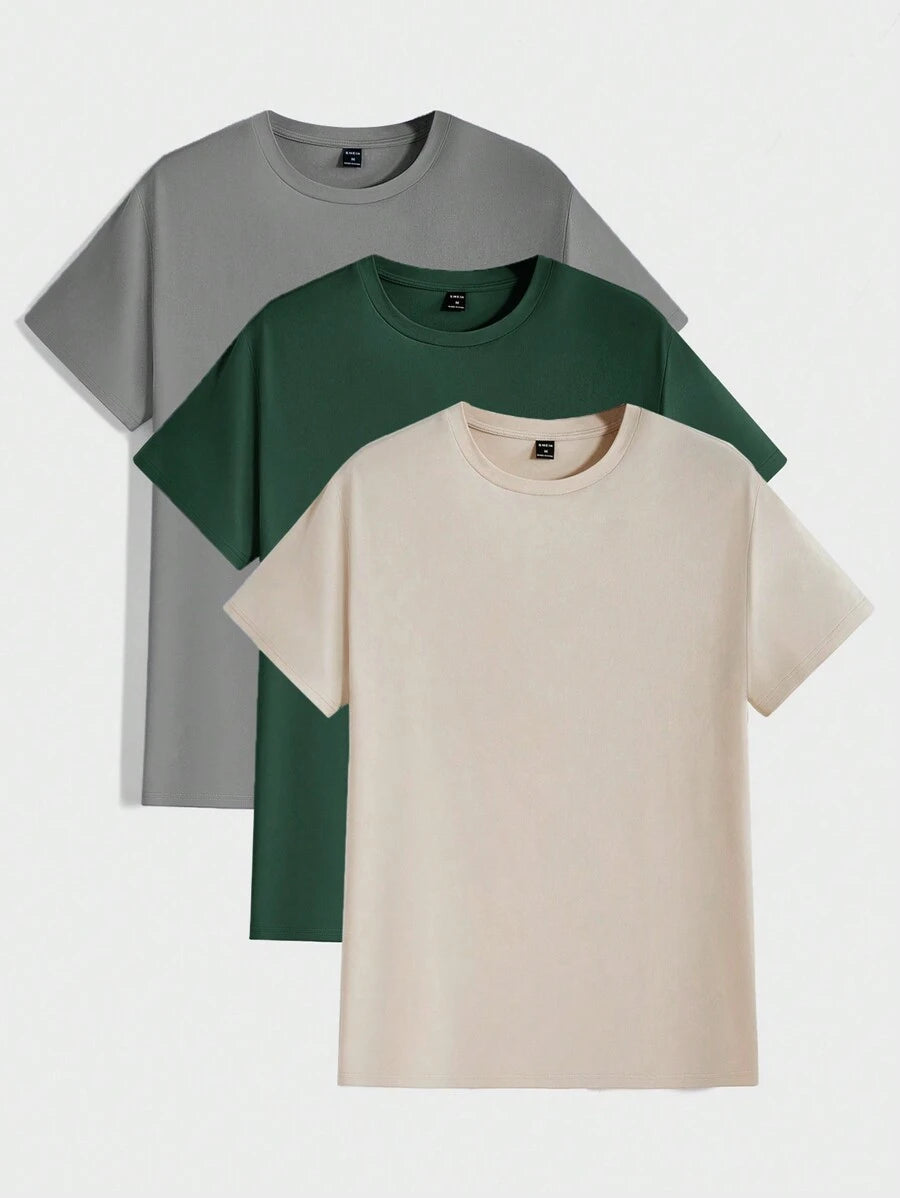 T-shirt Tricoté Homme à Manches Courtes décontractées