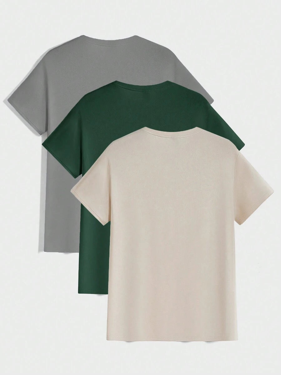 T-shirt Tricoté Homme à Manches Courtes décontractées