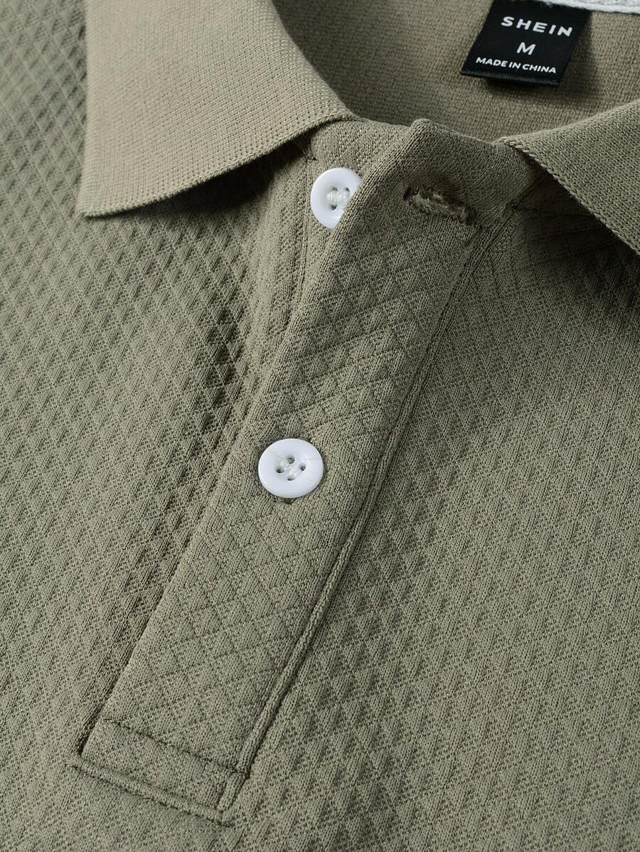 Polo Homme Uni à Revers, Style Casual