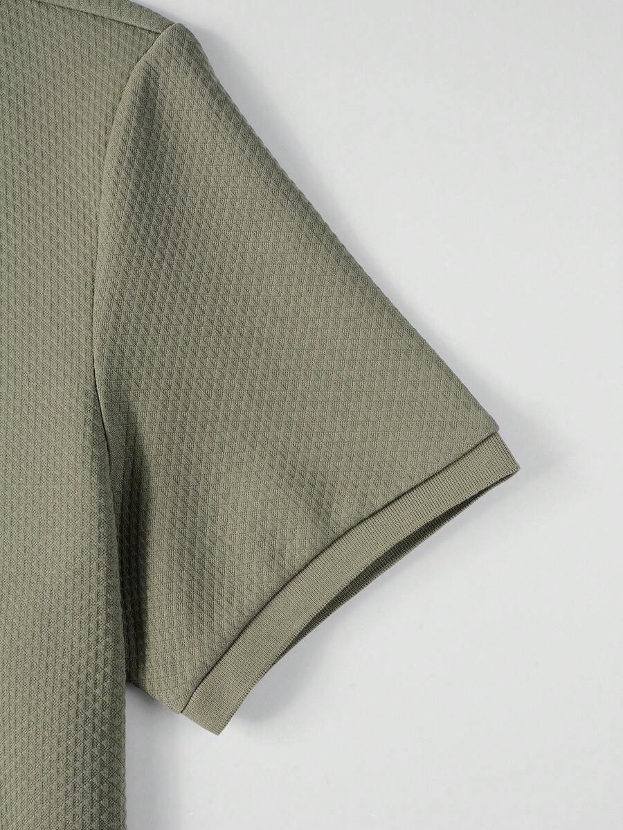 Polo Homme Uni à Revers, Style Casual