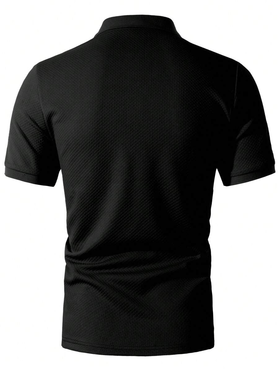Polo Homme Uni à Revers, Style Casual