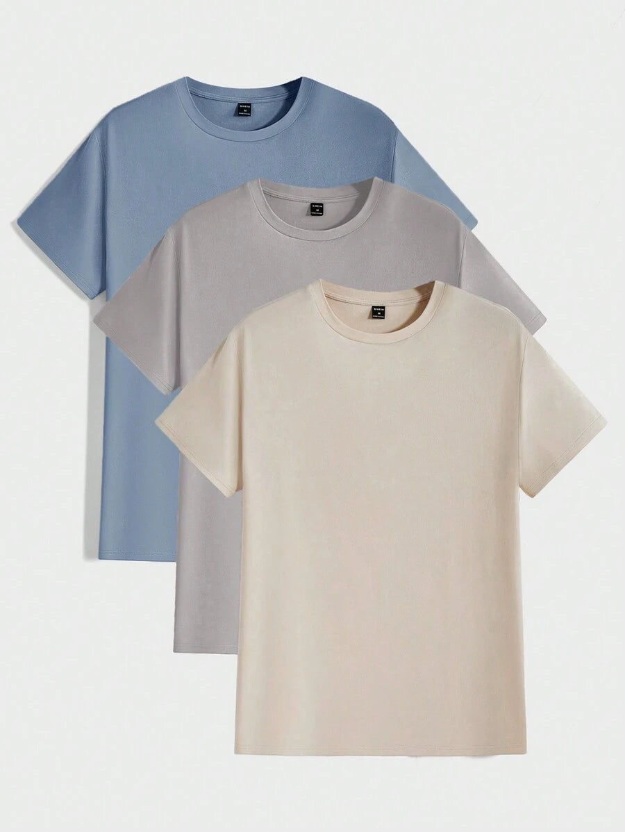 T-shirt Tricoté Homme à Manches Courtes décontractées