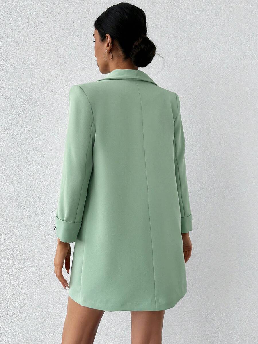 Veste Femme Élégante à Revers Minces