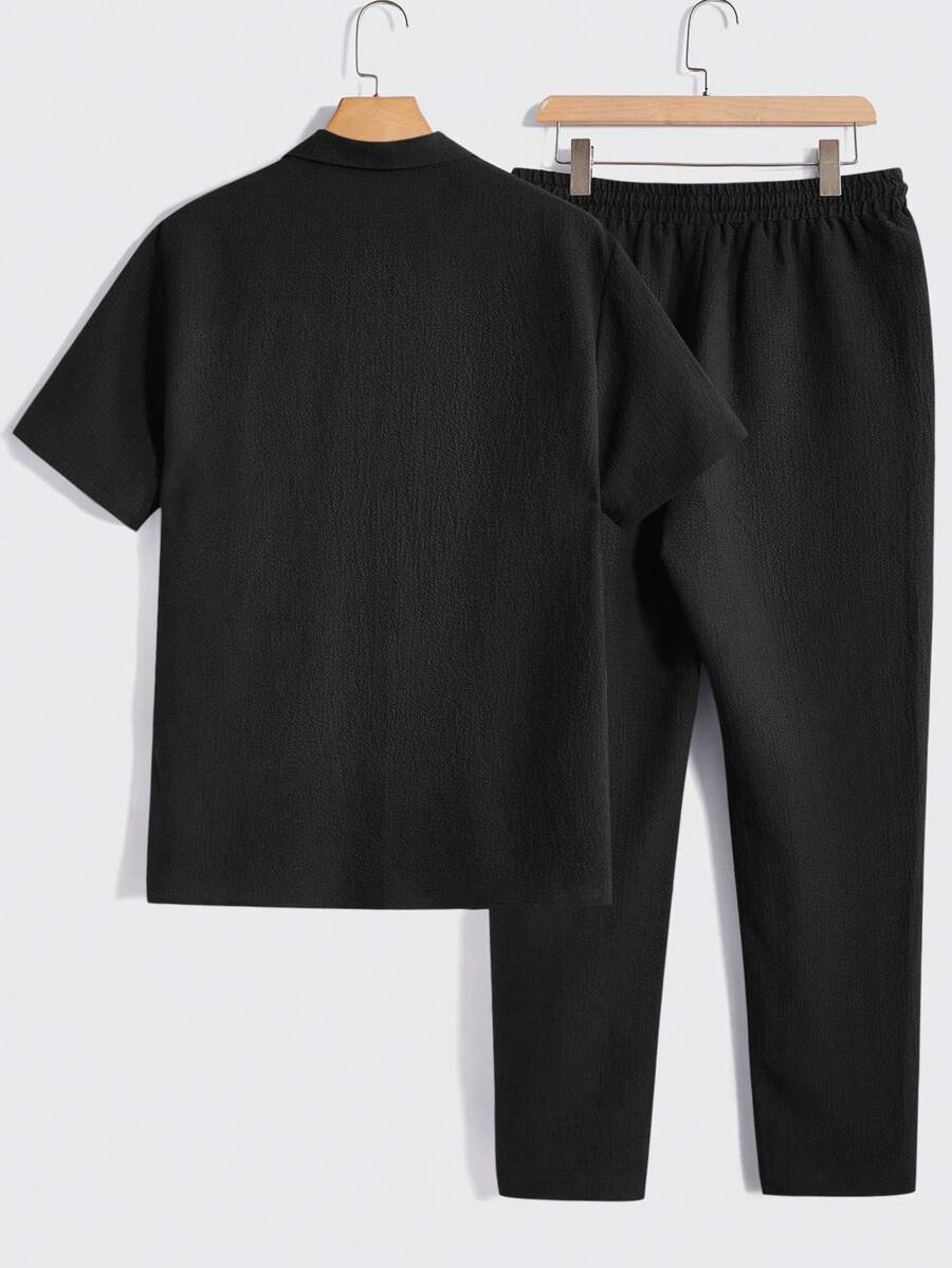 Set Décontracté Homme – T-shirt & Pantalon Uni