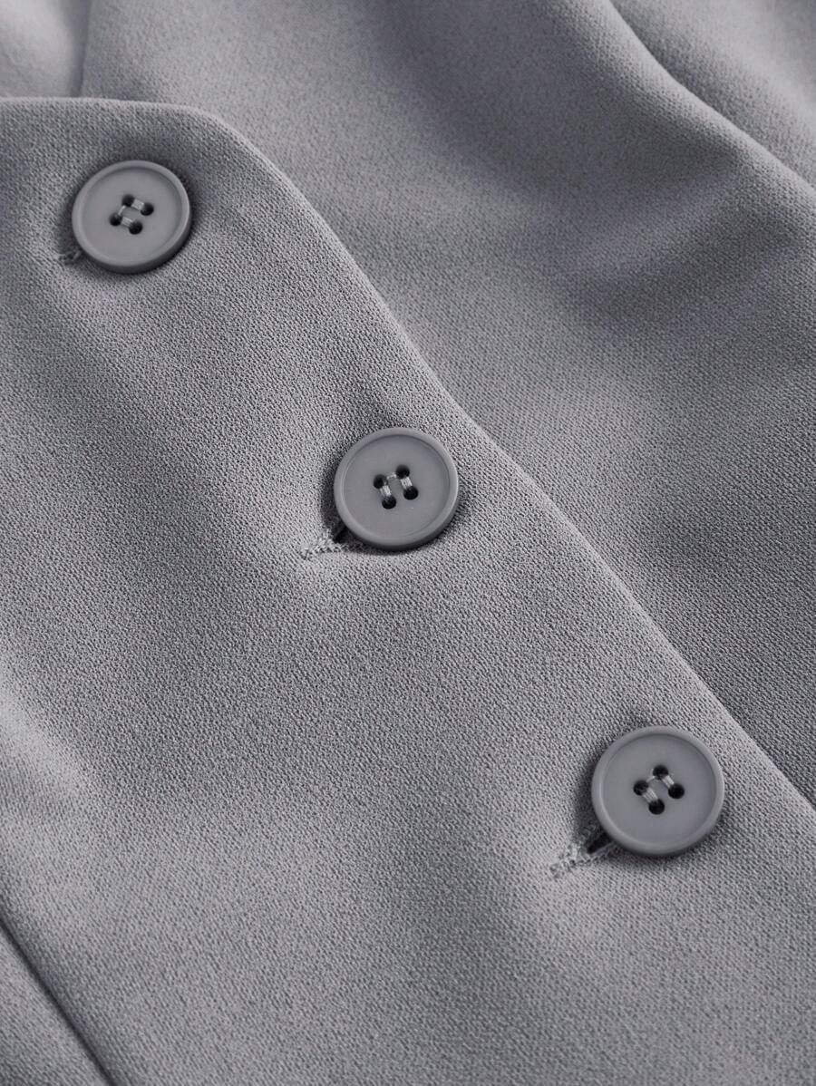 Tailleur Femme Bleu – Veste Boutonnée & Pantalon