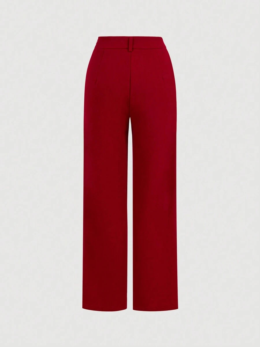 Tailleur Femme Bleu – Veste Boutonnée & Pantalon
