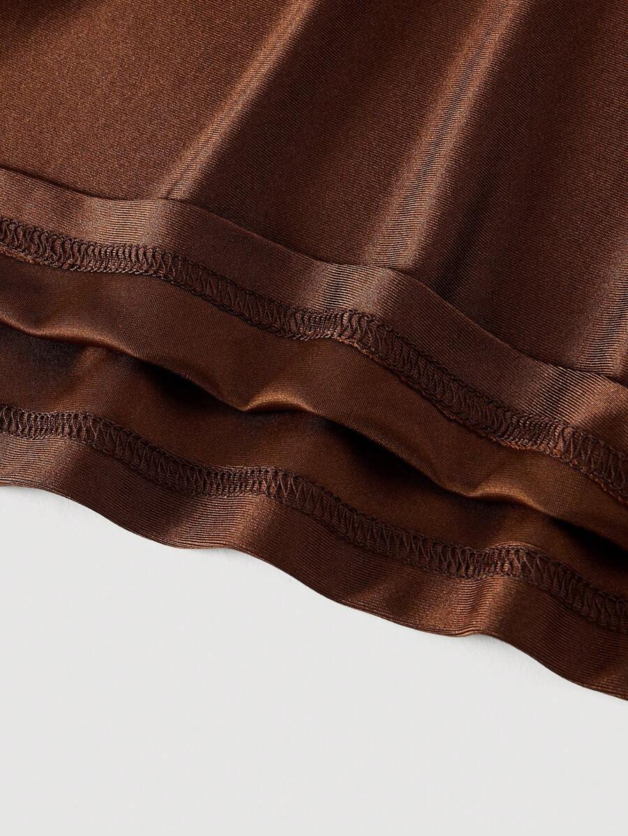 Robe Cami Évasée Unicolore Élégante