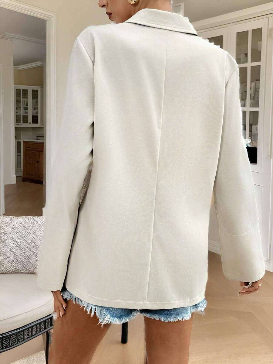 Blazer Rayé Femme à Boutons & Revers Chic