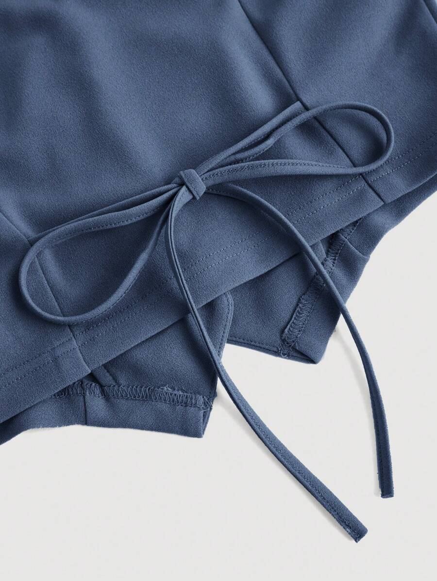 Tailleur Femme Bleu – Veste Boutonnée & Pantalon