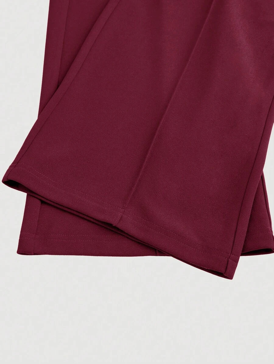 Tailleur Femme Bleu – Veste Boutonnée & Pantalon