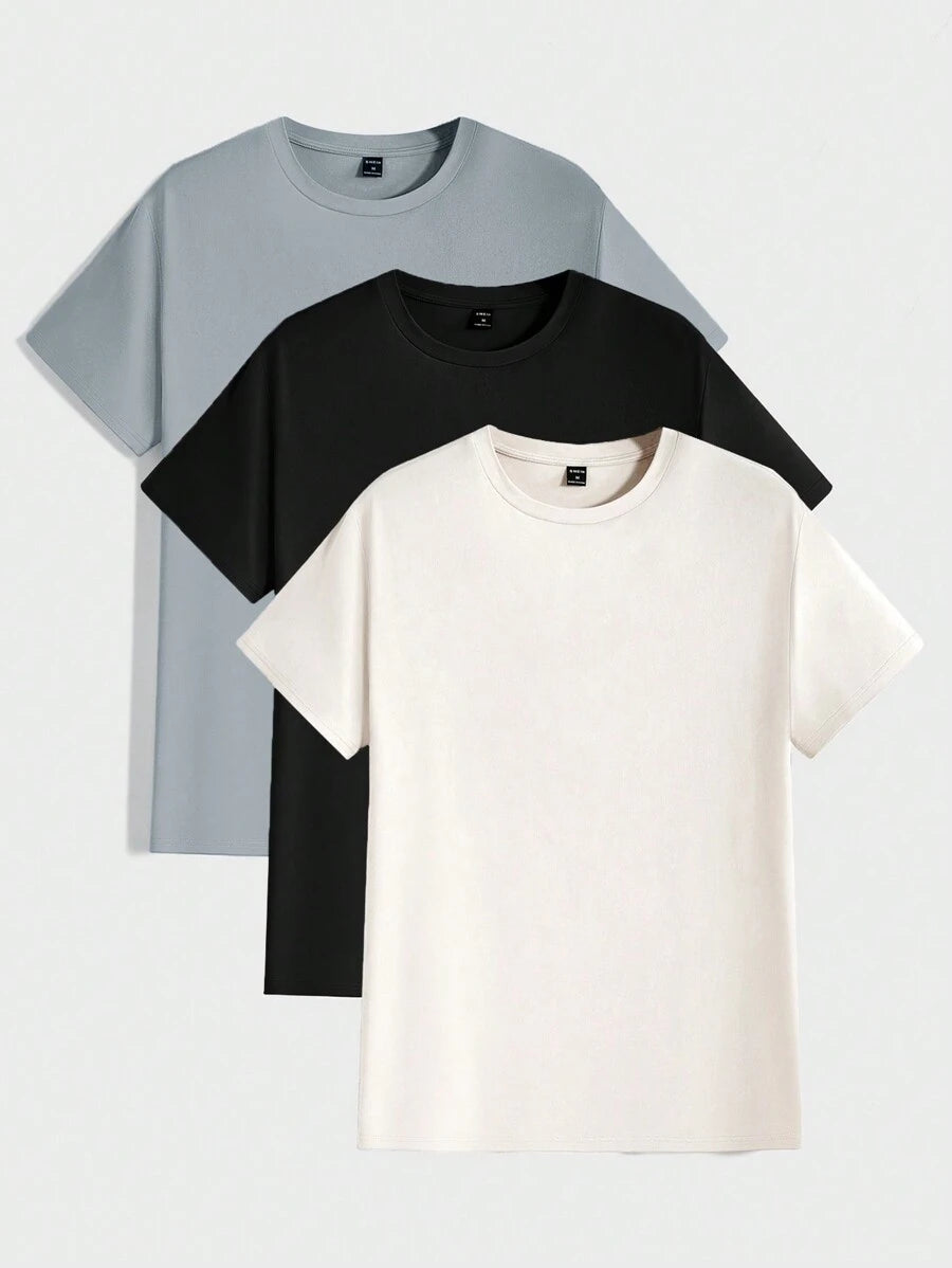 T-shirt Tricoté Homme à Manches Courtes décontractées