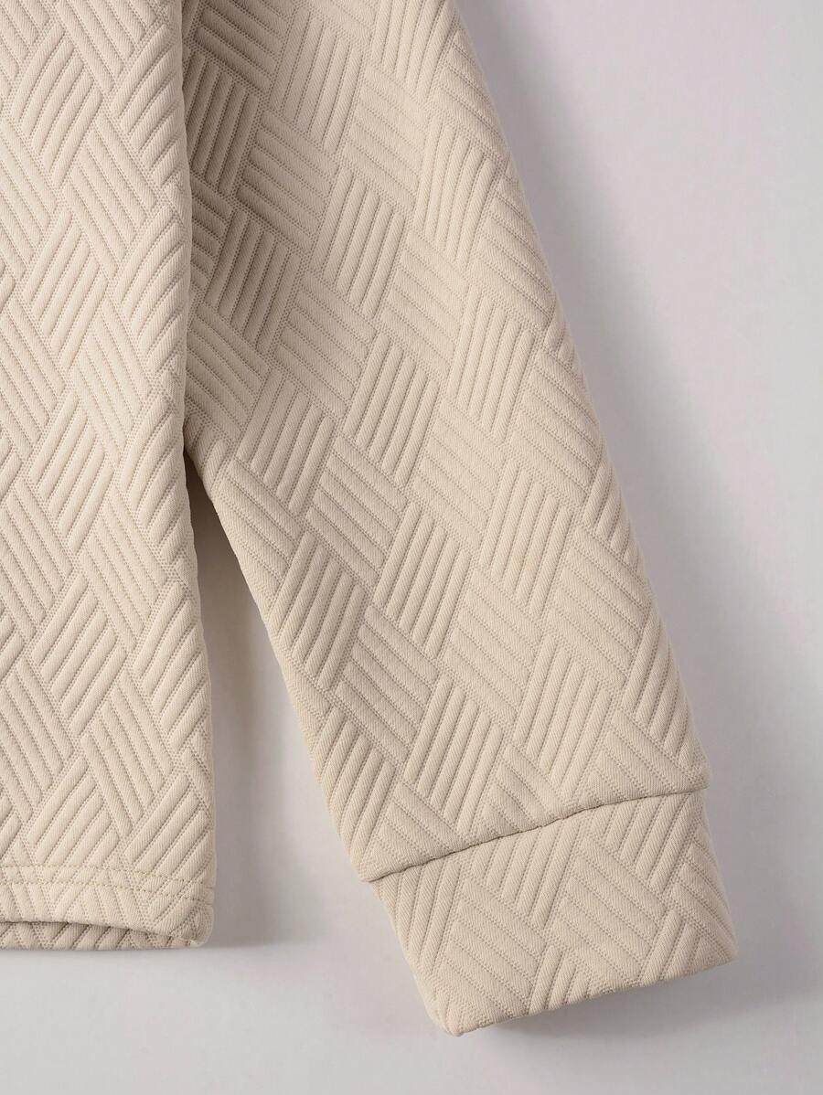 Polo Homme Casual Uni à Manches Longues
