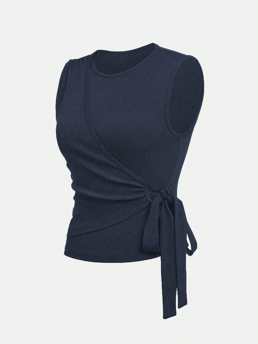 Ensemble décontracté – Débardeur Boutonné & Pantalon