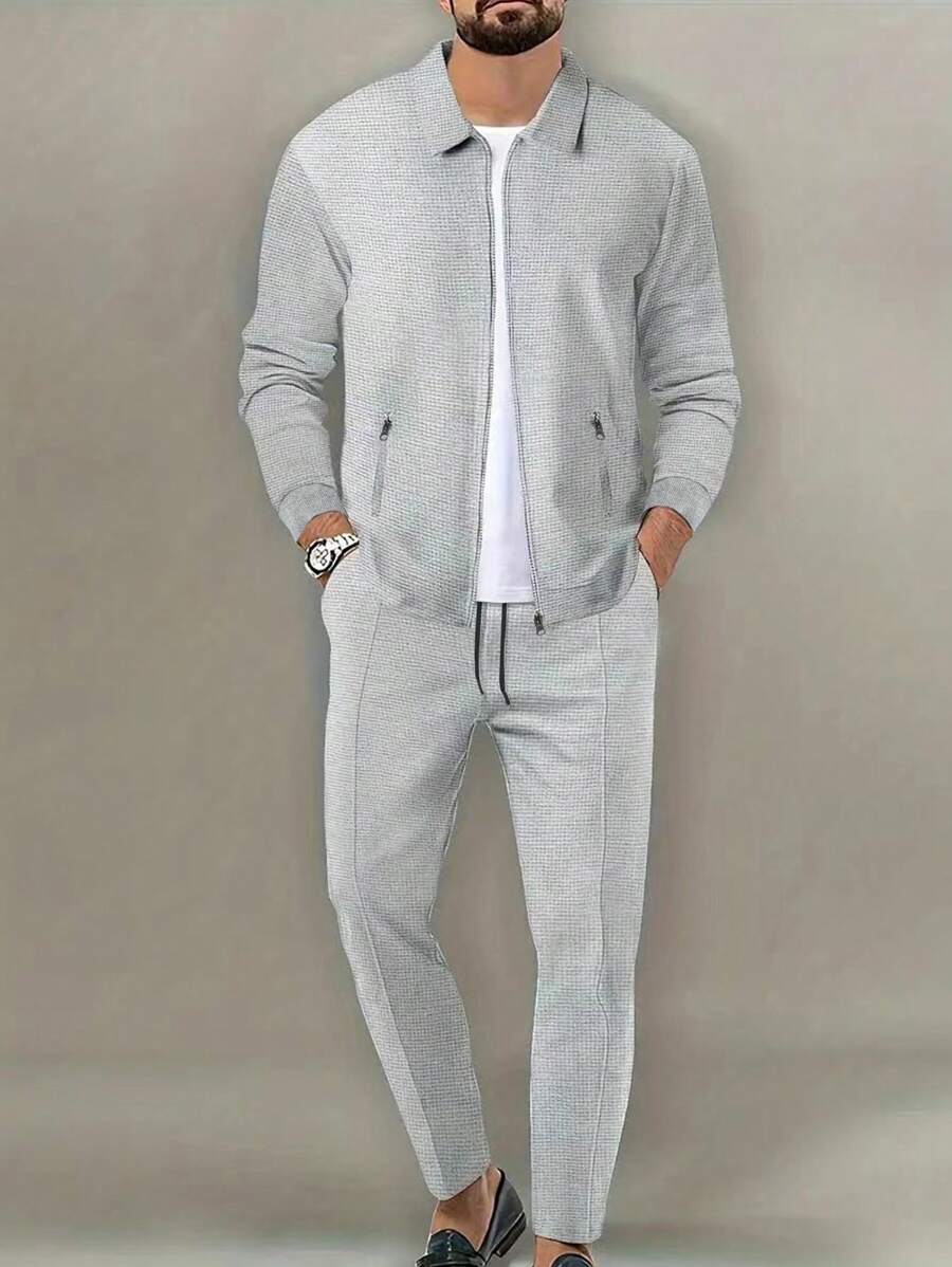 Costume Homme décontracté Uni 2 Pièces