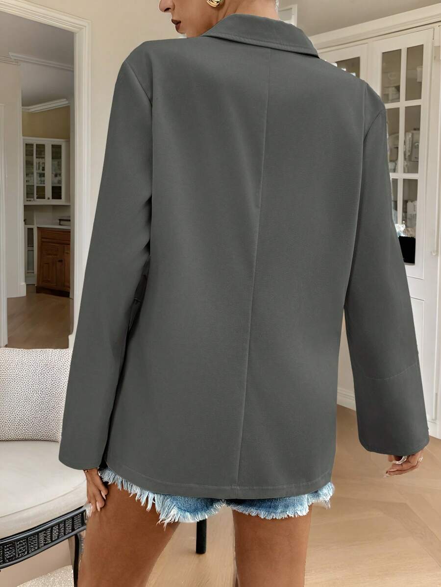 Blazer Rayé Femme à Boutons & Revers Chic