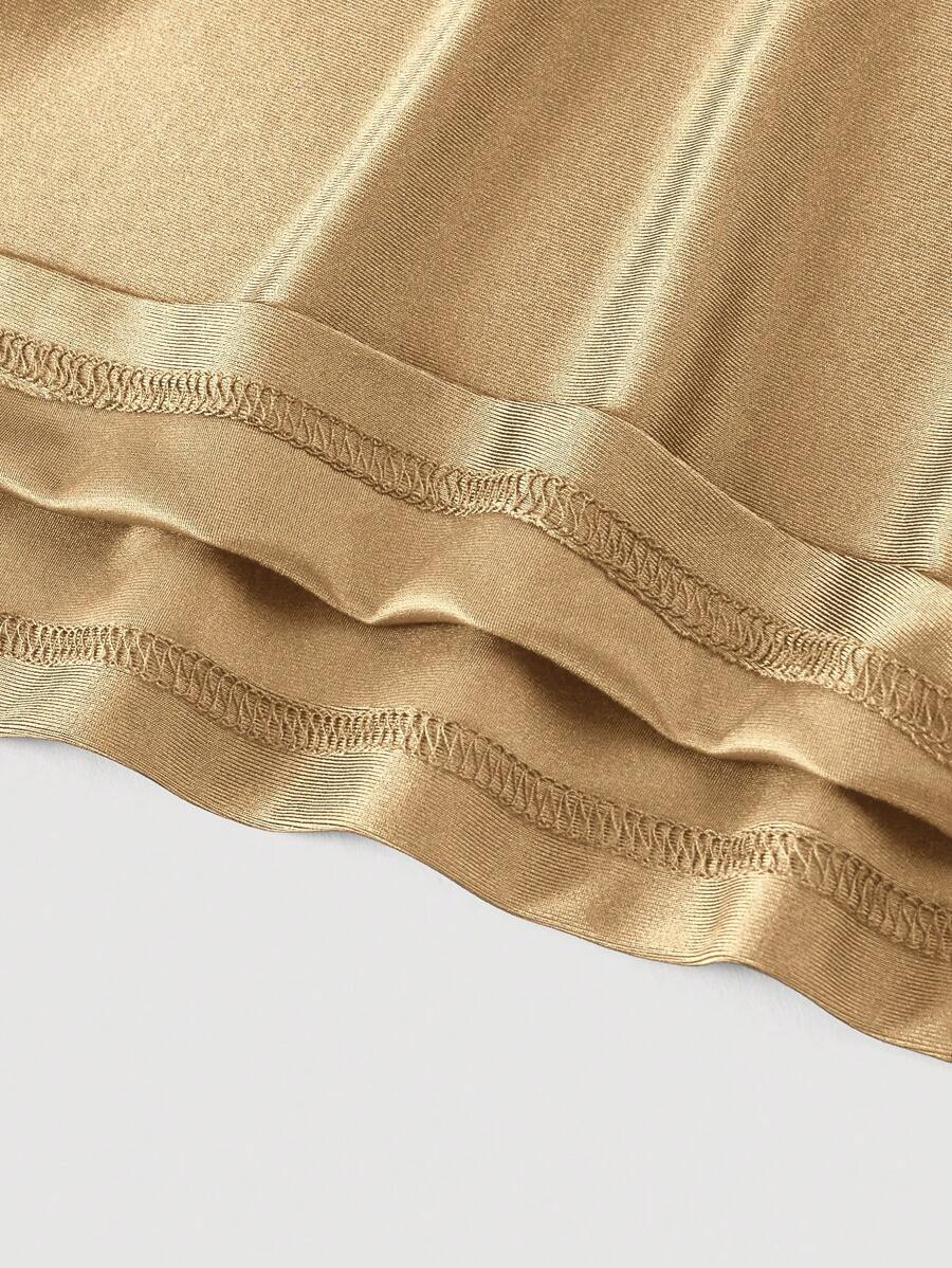 Robe Cami Évasée Unicolore Élégante