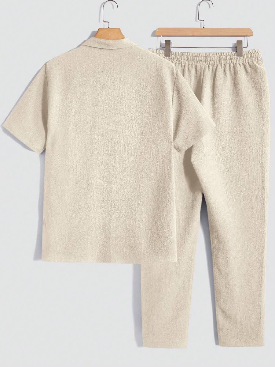 Set Décontracté Homme – T-shirt & Pantalon Uni