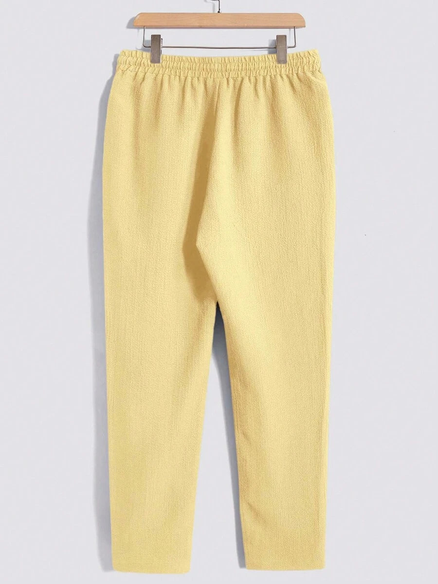 Set Décontracté Homme – T-shirt & Pantalon Uni