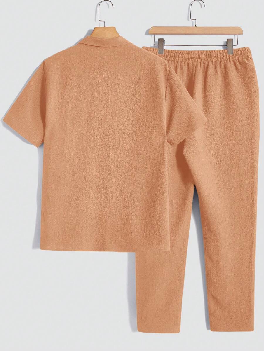 Set Décontracté Homme – T-shirt & Pantalon Uni