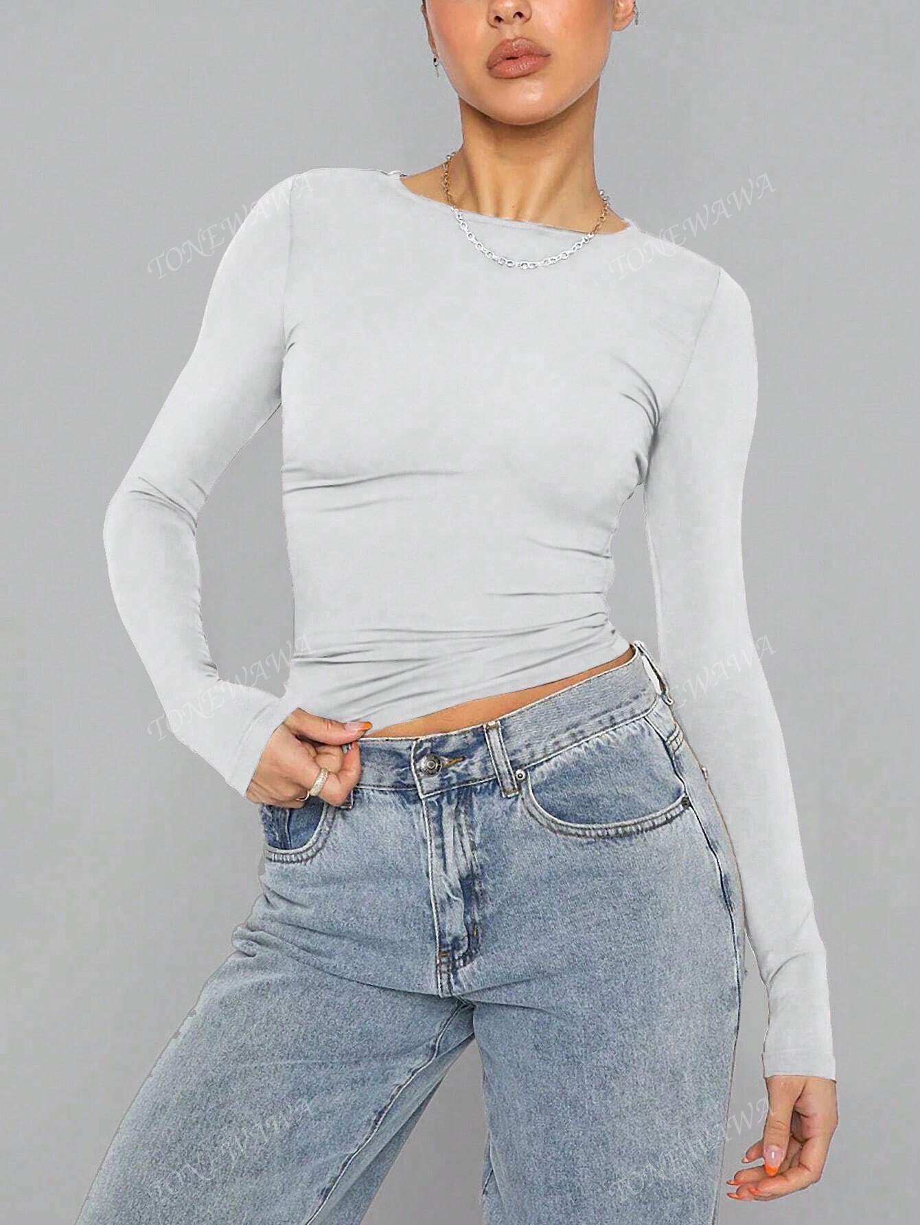 T-shirt Court Femme Y2K – Coupe Slim & Style Décontracté