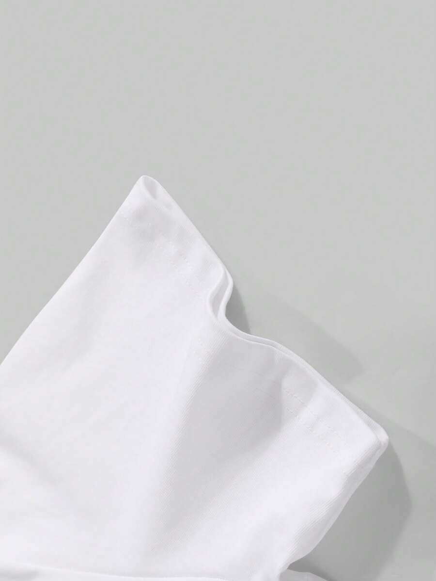 T-shirt Homme Uni à Col Rond et Manches Courtes