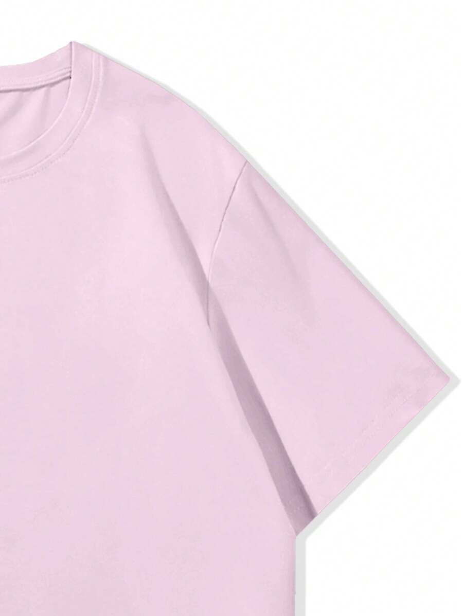 T-shirt Homme Uni à Col Rond et Manches Courtes