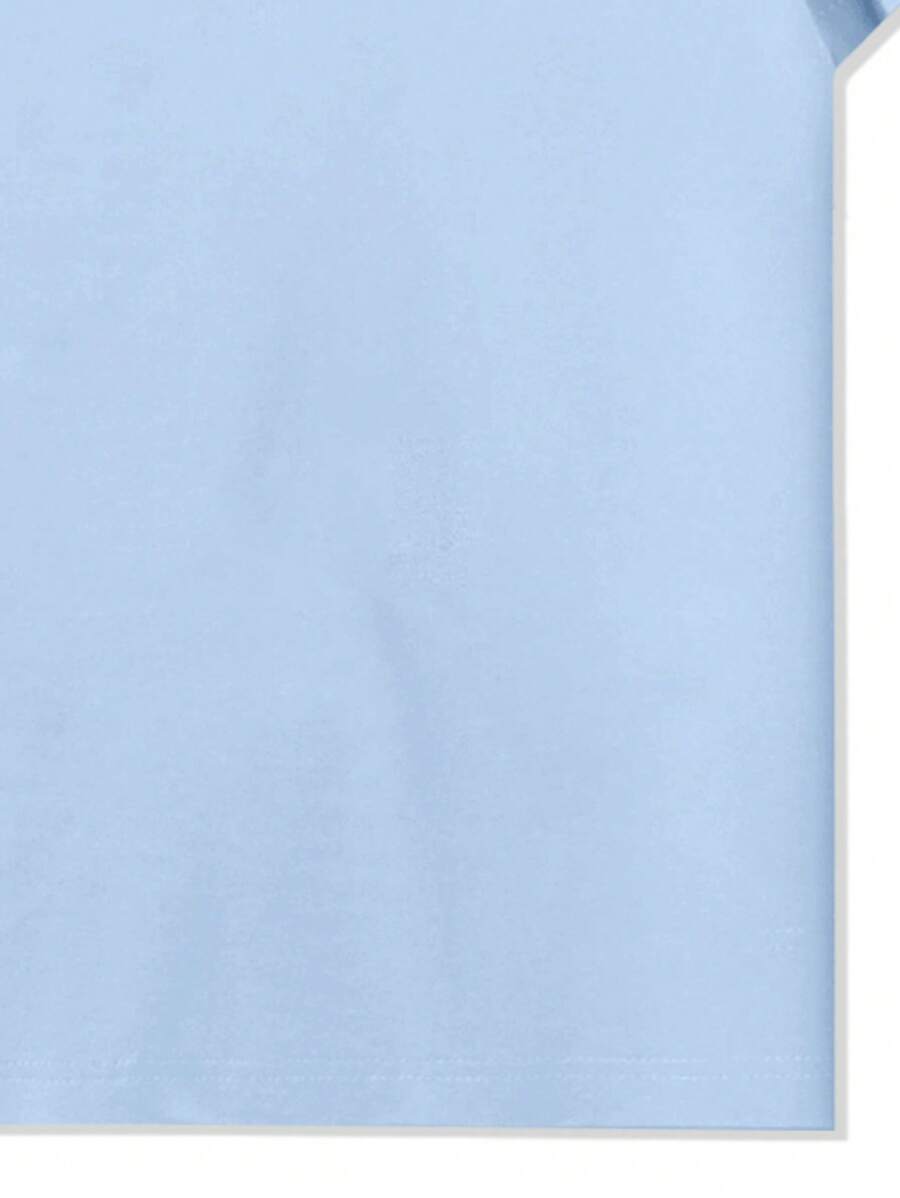T-shirt Homme Uni à Col Rond et Manches Courtes