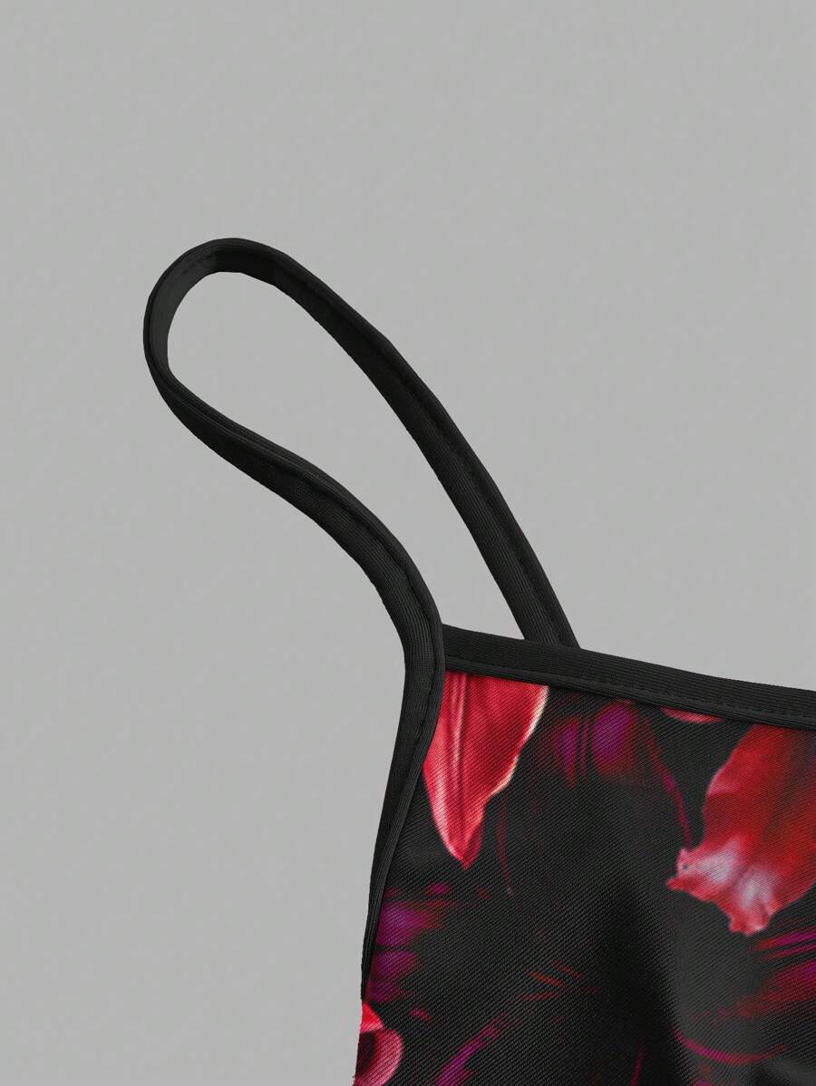Robe Cami Évasée Unicolore Élégante