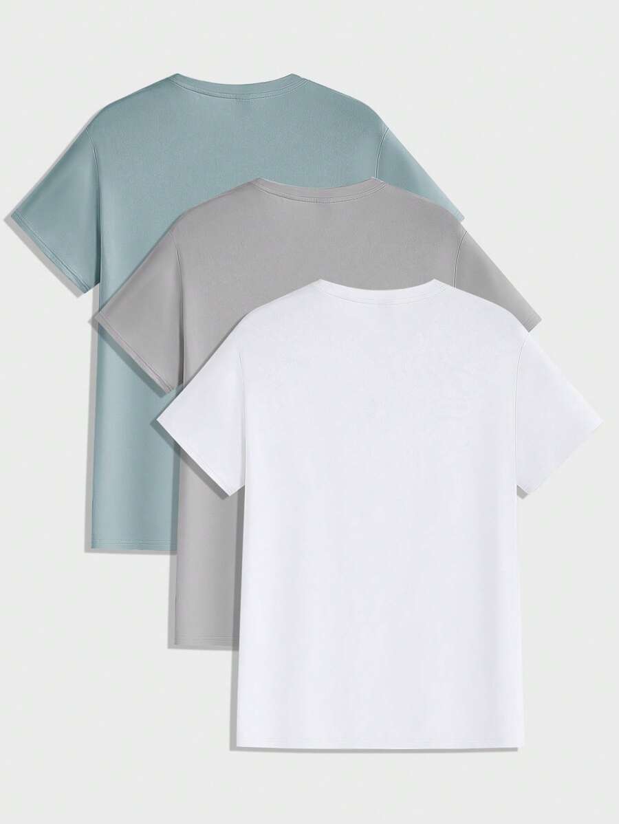 T-shirt Tricoté Homme à Manches Courtes décontractées