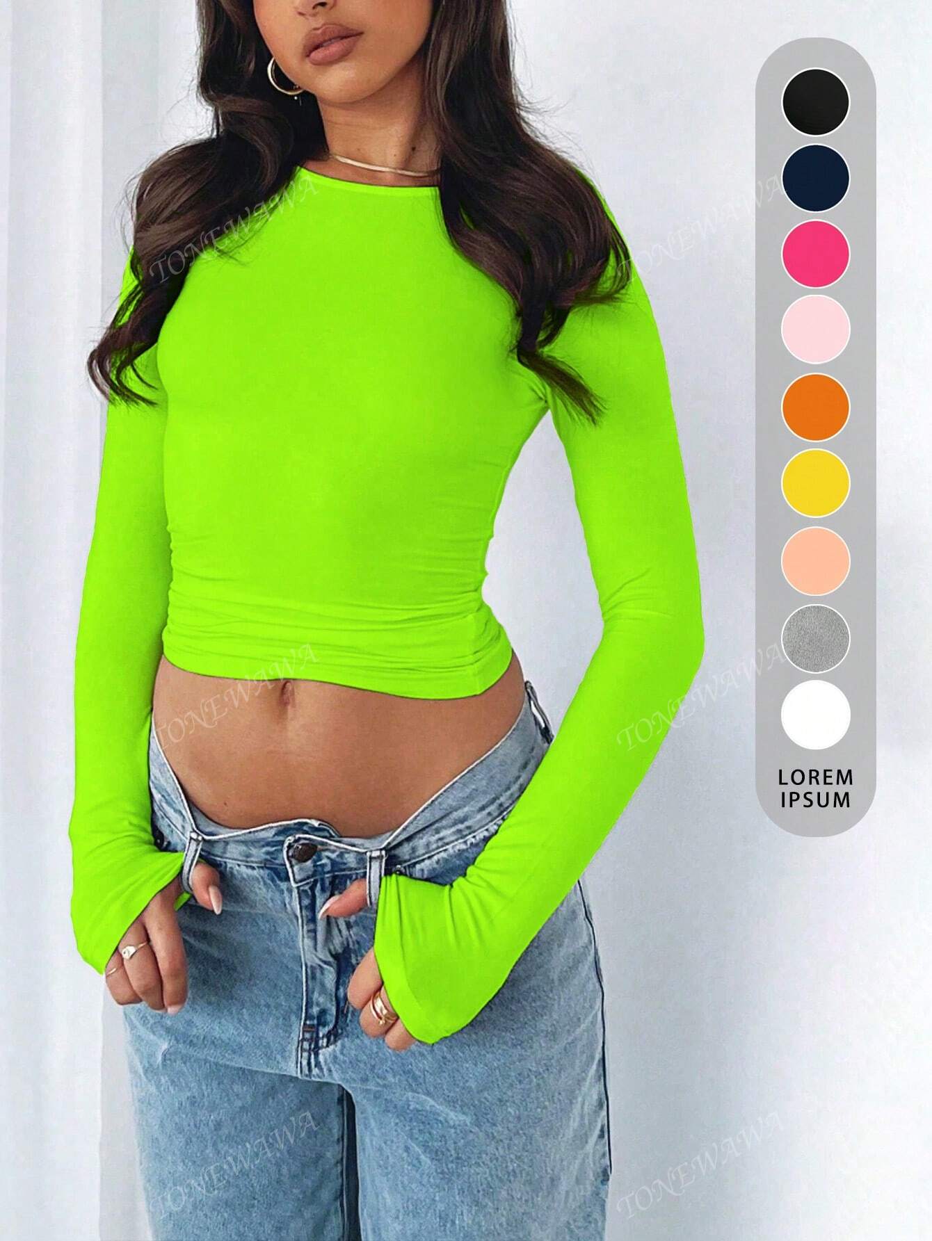 T-shirt Court Femme Y2K – Coupe Slim & Style Décontracté