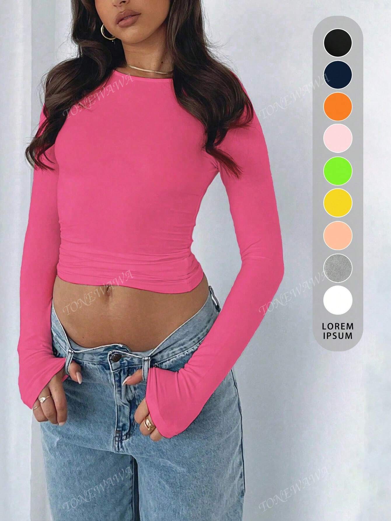 T-shirt Court Femme Y2K – Coupe Slim & Style Décontracté